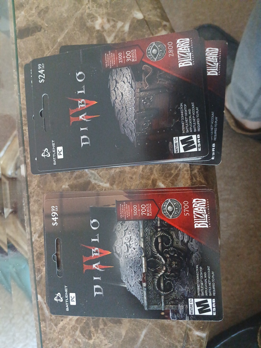 Diablo 4 Gift Cards lot Of 15 $0.00 Value (UNACTIVATED) No Money On Cards New