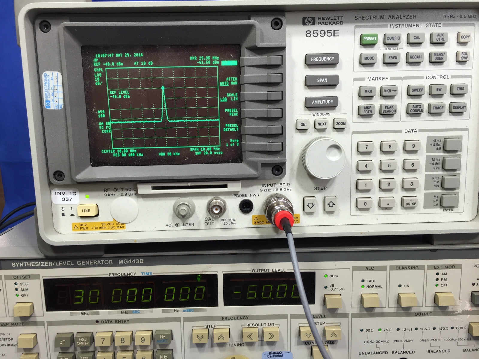 Anritsu MG443B Synthesizer / Level Generator, Tested
