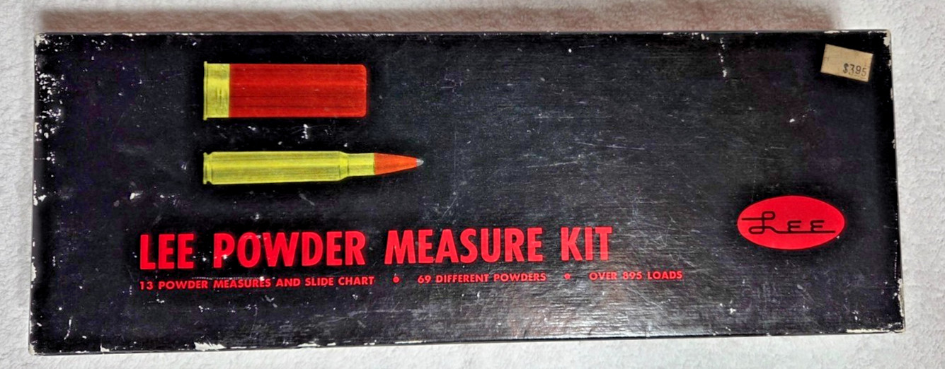 Vintage Lee Powder Measure Kit w/ 13 Powder Dippers & Slide Chart