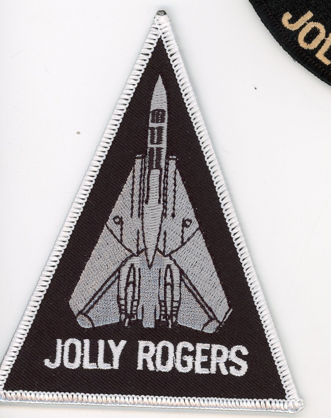 PATCH USN F-14 TOMCAT VF-103 JOLLY ROGERS TRIANGLE LER IRON ON PARCHE