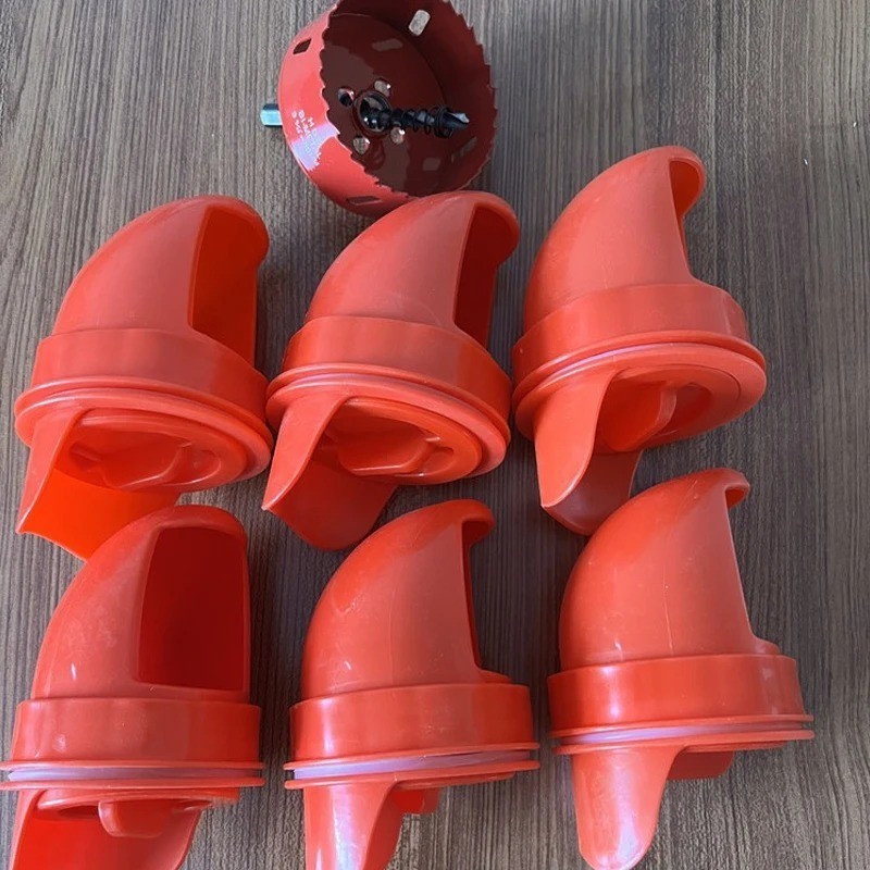 Automatic Gravity Chicken Feeder DIY Rainproof Poultry Feeder Port, Anti-Spill F