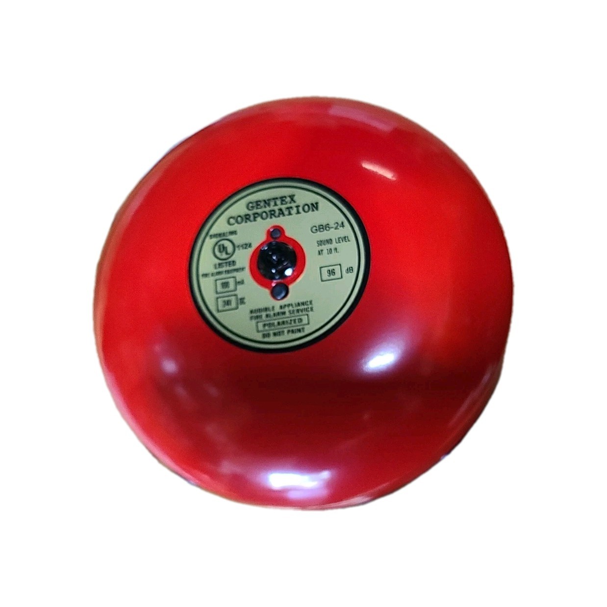 Gentex Bell, Model GB10-120, 120 VAC, 10", Red.