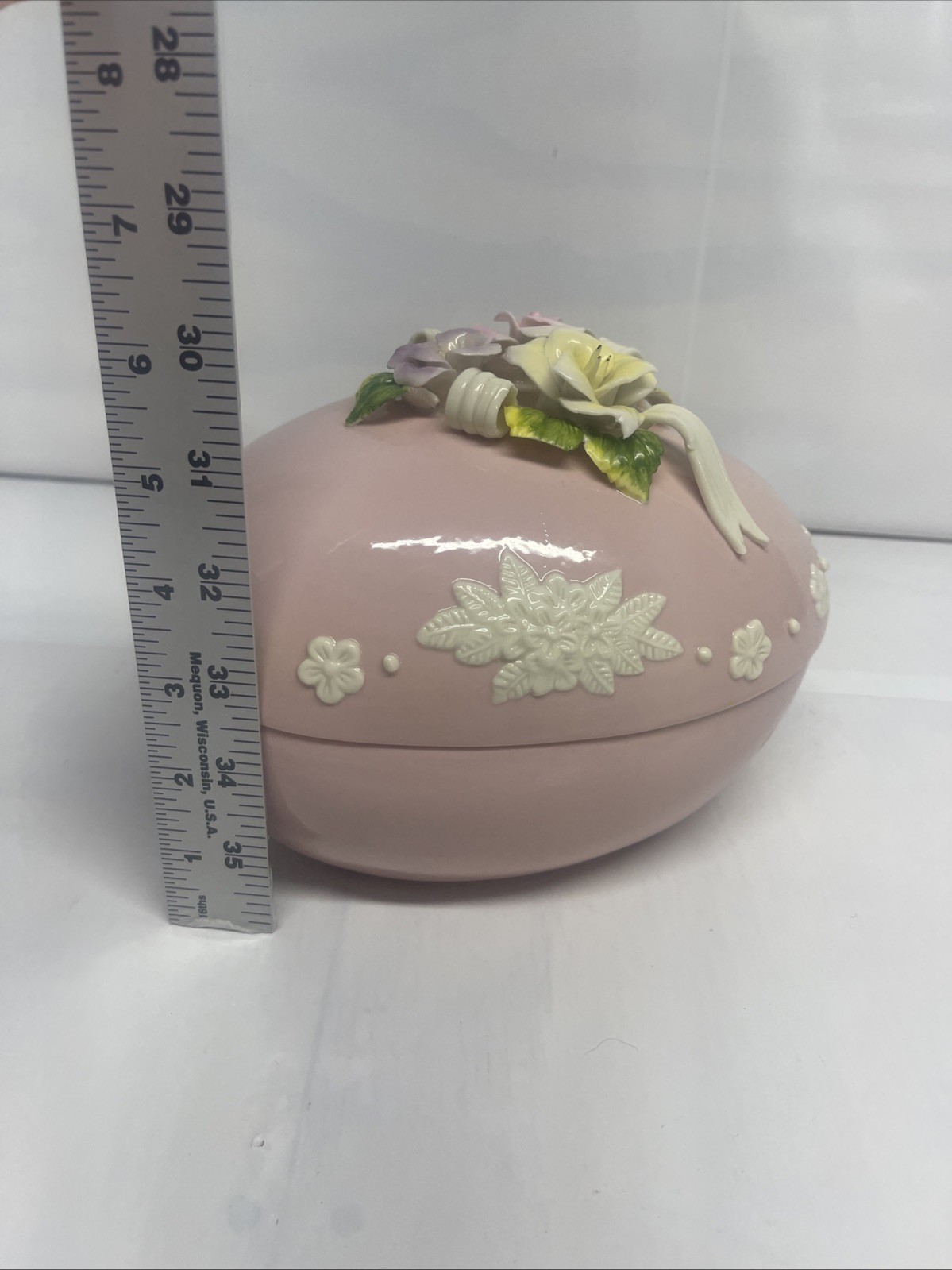 porcelain Easter egg trinket box