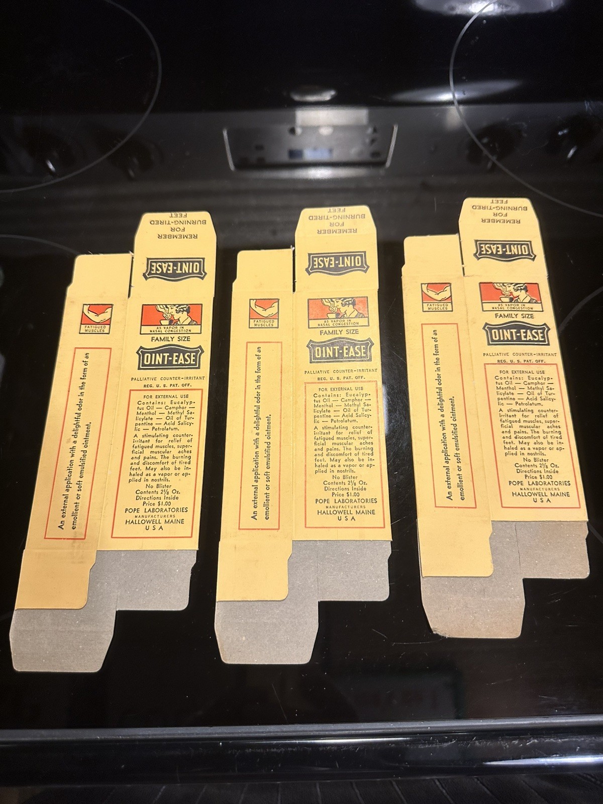 OINT-EASE Box. New Old Stock lot of 3