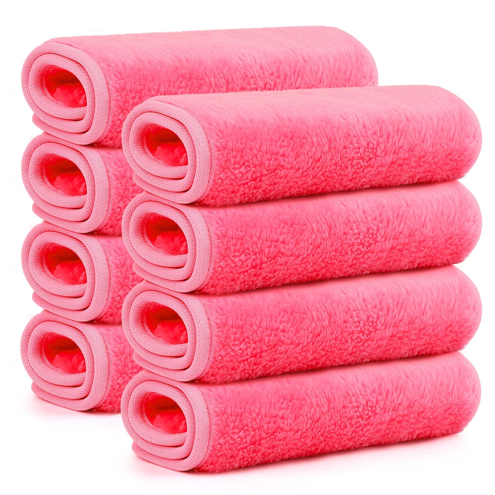 HealAge Reusable Makeup Remover Cloths 8 1 Count (Pack of 8), Multicolor
