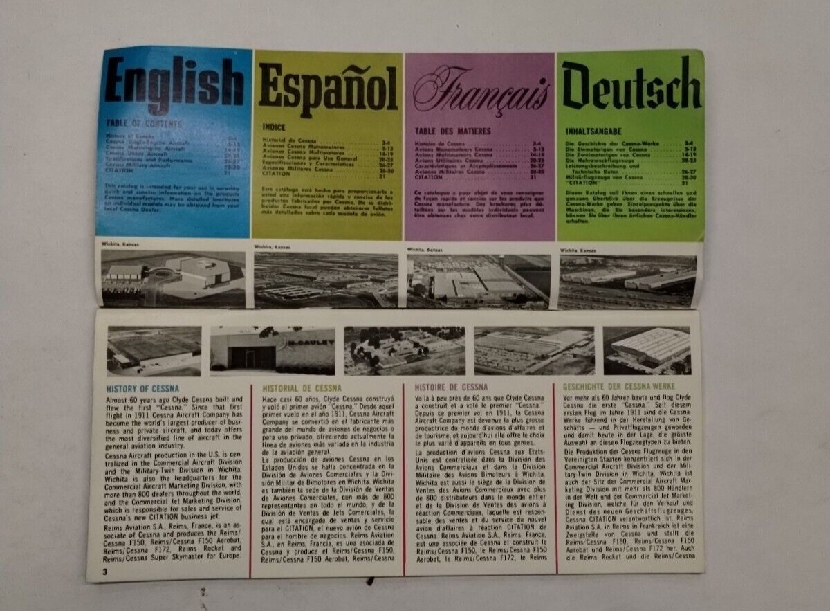 Cessna 1971 Annual Catalog-Original