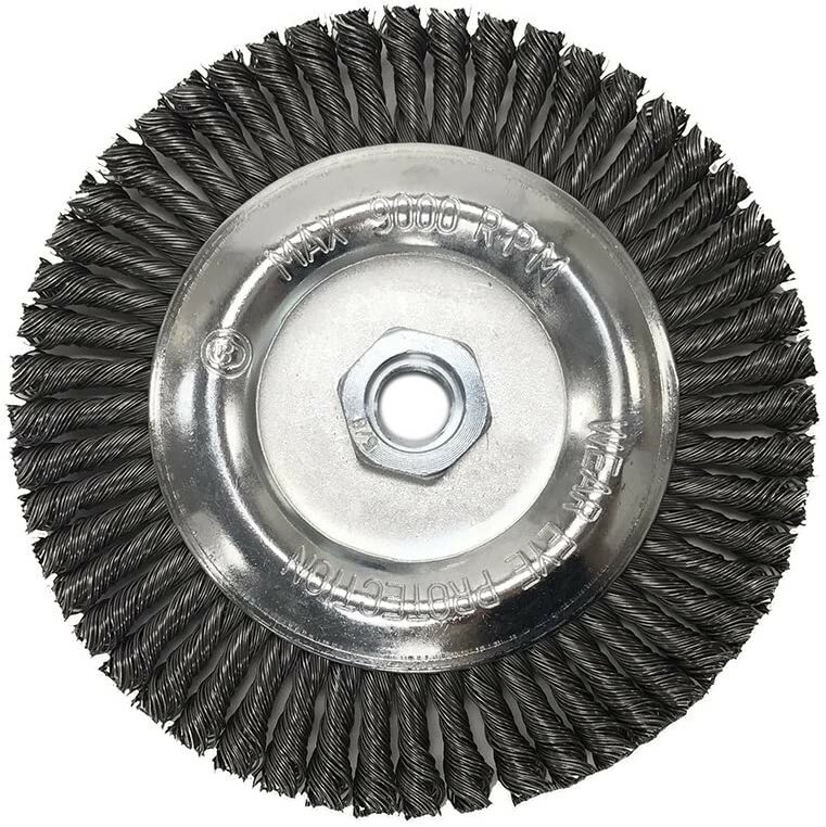 5 Pack - 6" x 5/8-11" Stringer Bead Wire Wheel For Angle Grinder (Carbon Steel)