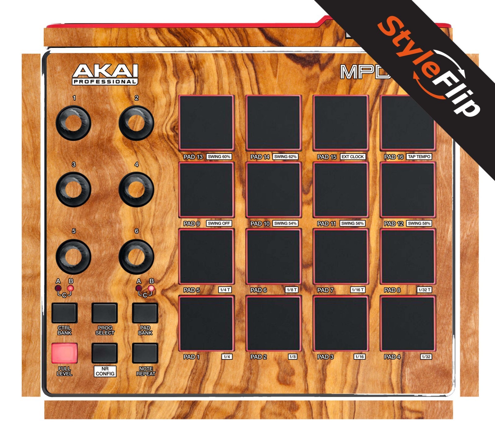 Akai MPD 218 Skin | Wood #6 | Protective Decal | StyleFlip Skins