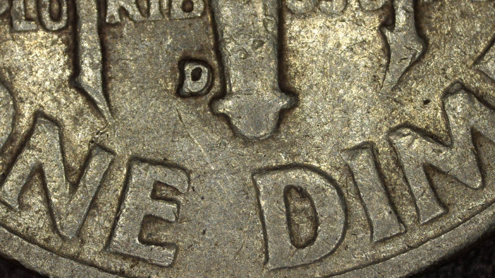 1958-D Roosevelt Silver Dime REPUNCHED MINTMARK