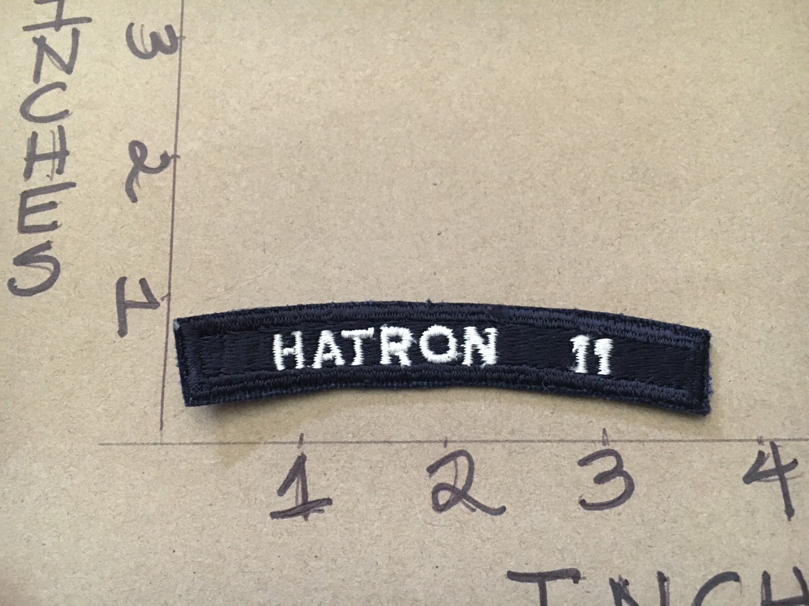 US NAVY SHOULDER STRIP TAB rocker Patch Hatron 11
