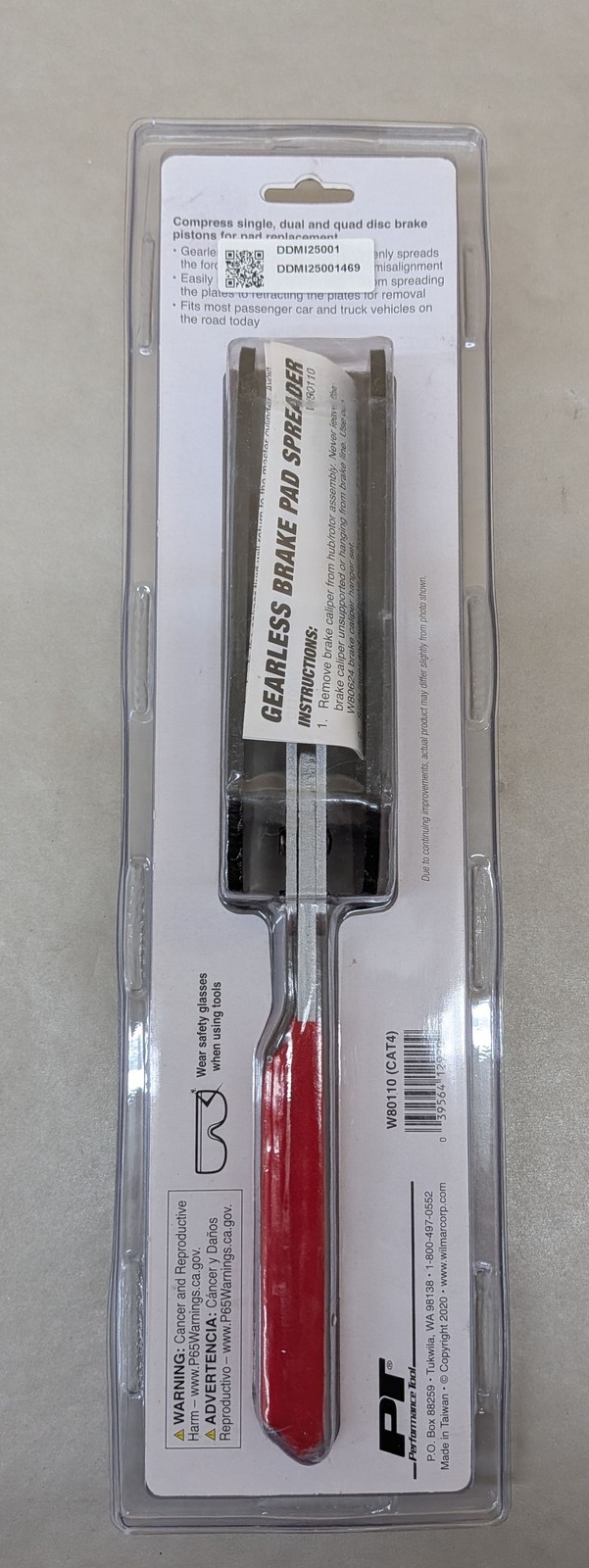 Performance Tool W80110 (CAT4) Gearless Brake Pad Spreader