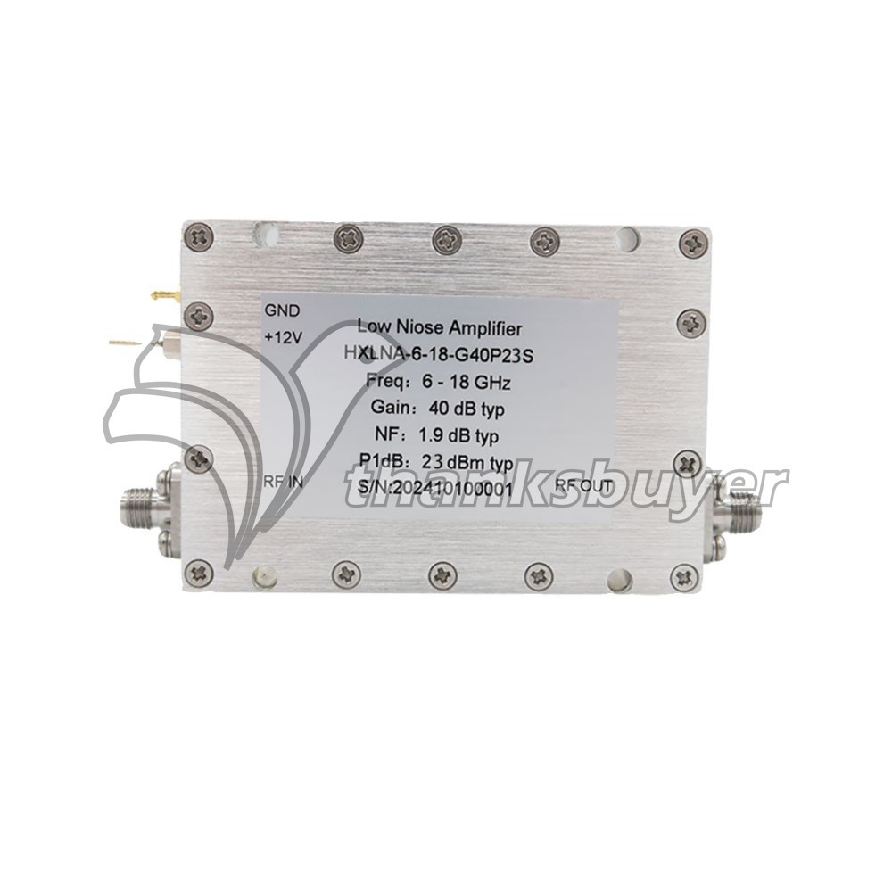HXLNA-6-18-G40P23S 6-18GHz 40dB Low Noise Amplifier RF LNA with SMA Connector