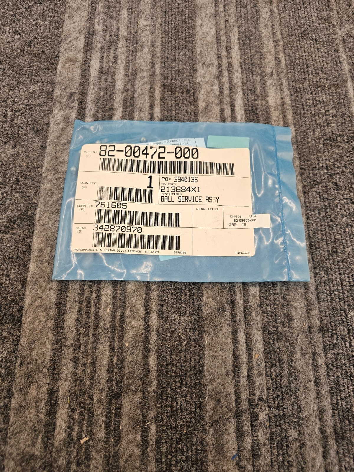 (QTY 2) TRW Automotive 213684-X1: Ball Service Assembly Fits HFB52 HFB64