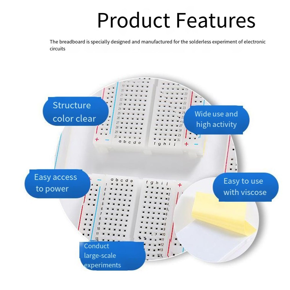 Efficiently Build For Circuits with This Pack of 6 Solderless Breadboards