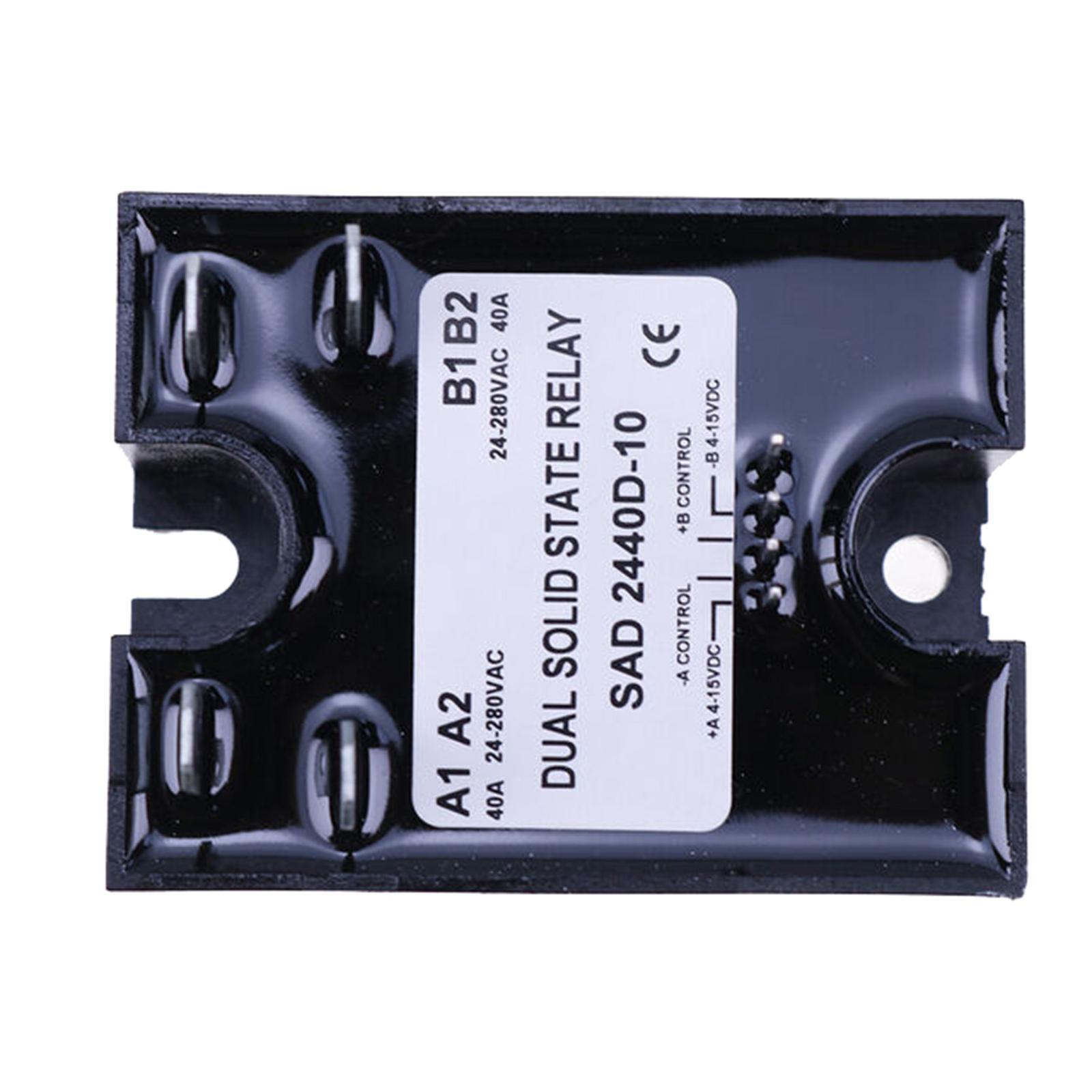 Dual Solid State Relay SSR 4-15VDC Input 280VAC 40A D2440D-10 Random Turn On