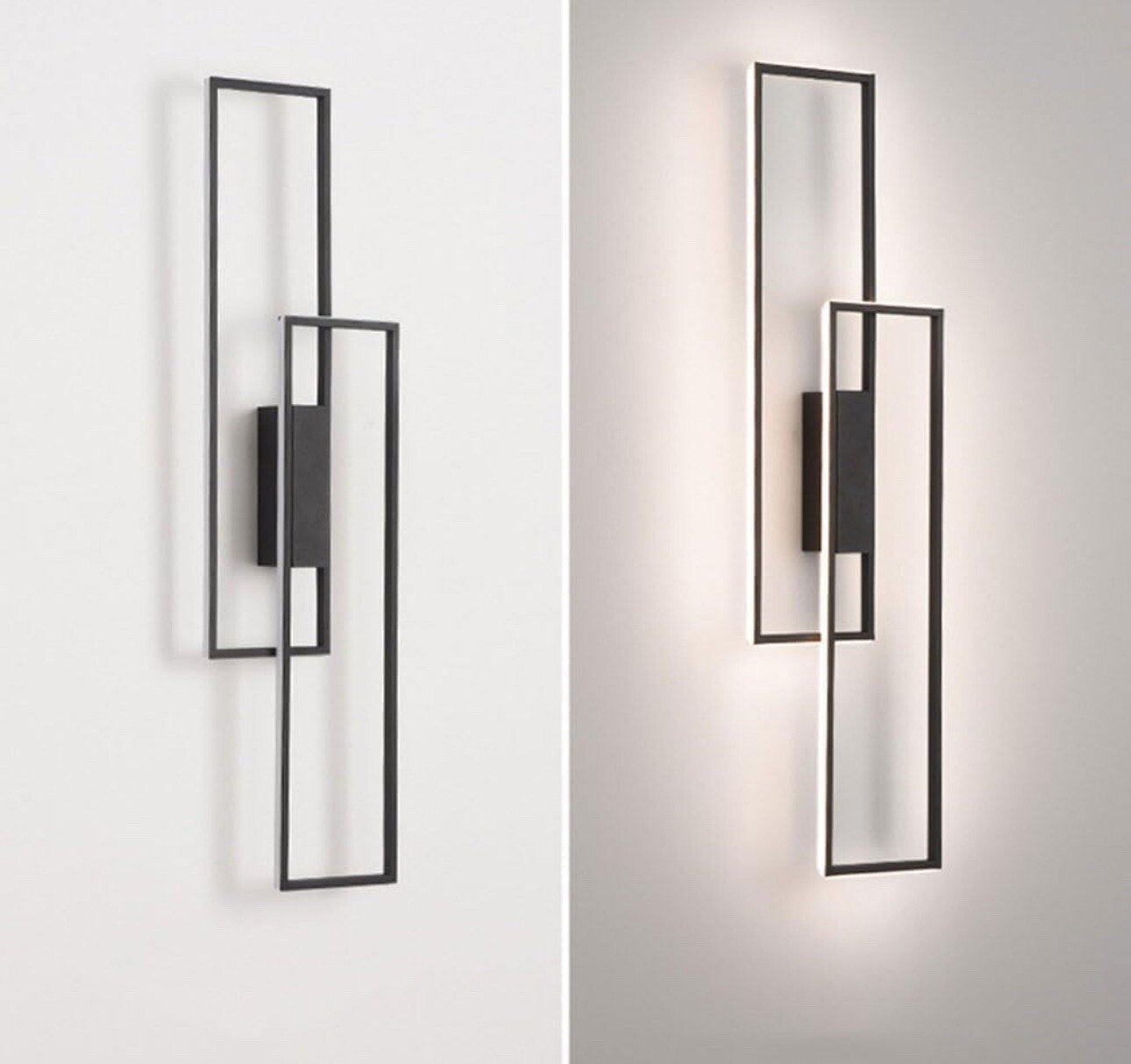 Modern LED Wall Light For Sconce Stairs Bar Linear Wall Lamp Bedroom (2 PACK)