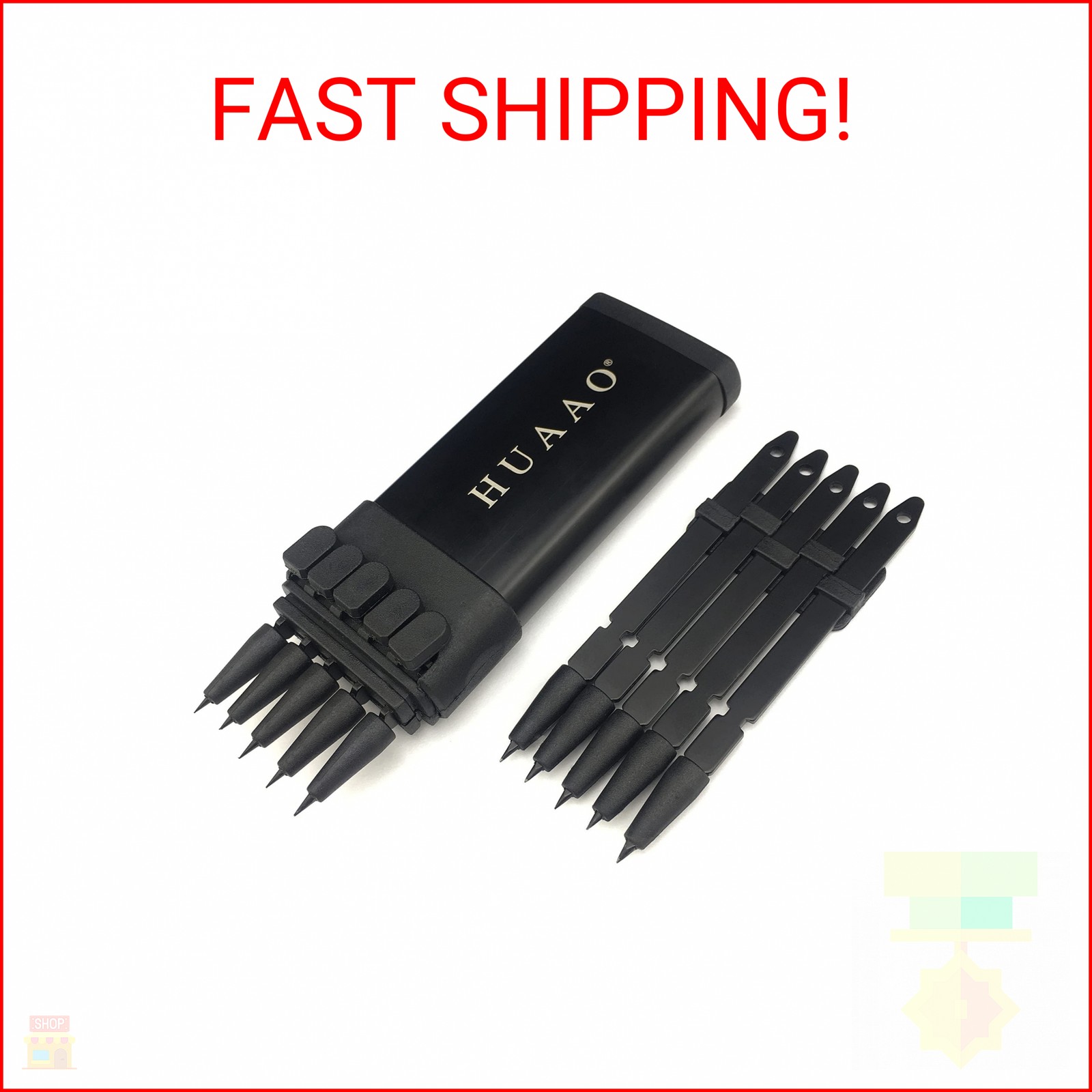 HUAAO Upgraded Ballistic Dart Launcher, Metal Darts Accurate Shooting Within 20f