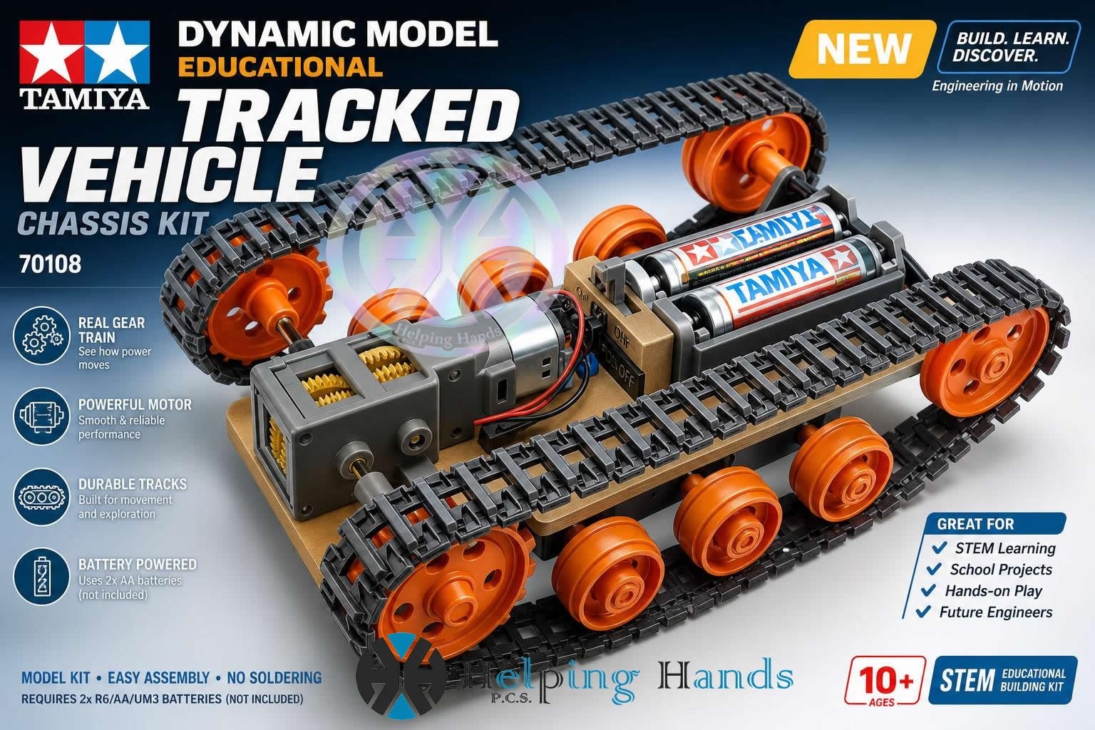 TAMIYA Dynamic Model Educational Engineering Tracked Vehicle Chassis Kit 70108
