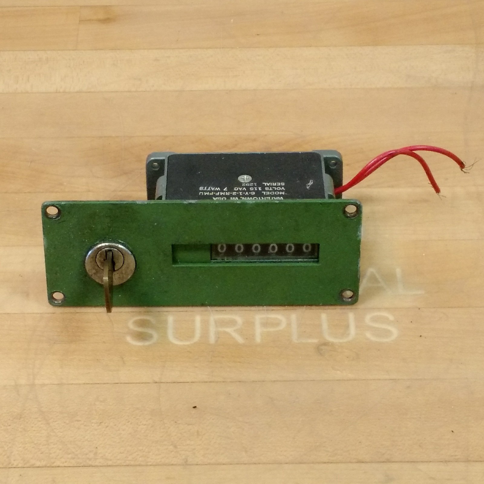Durant 6-Y-1-2-RMF-PMU Panel Mount Electric Counter Trumeter, 115VAC. - USED