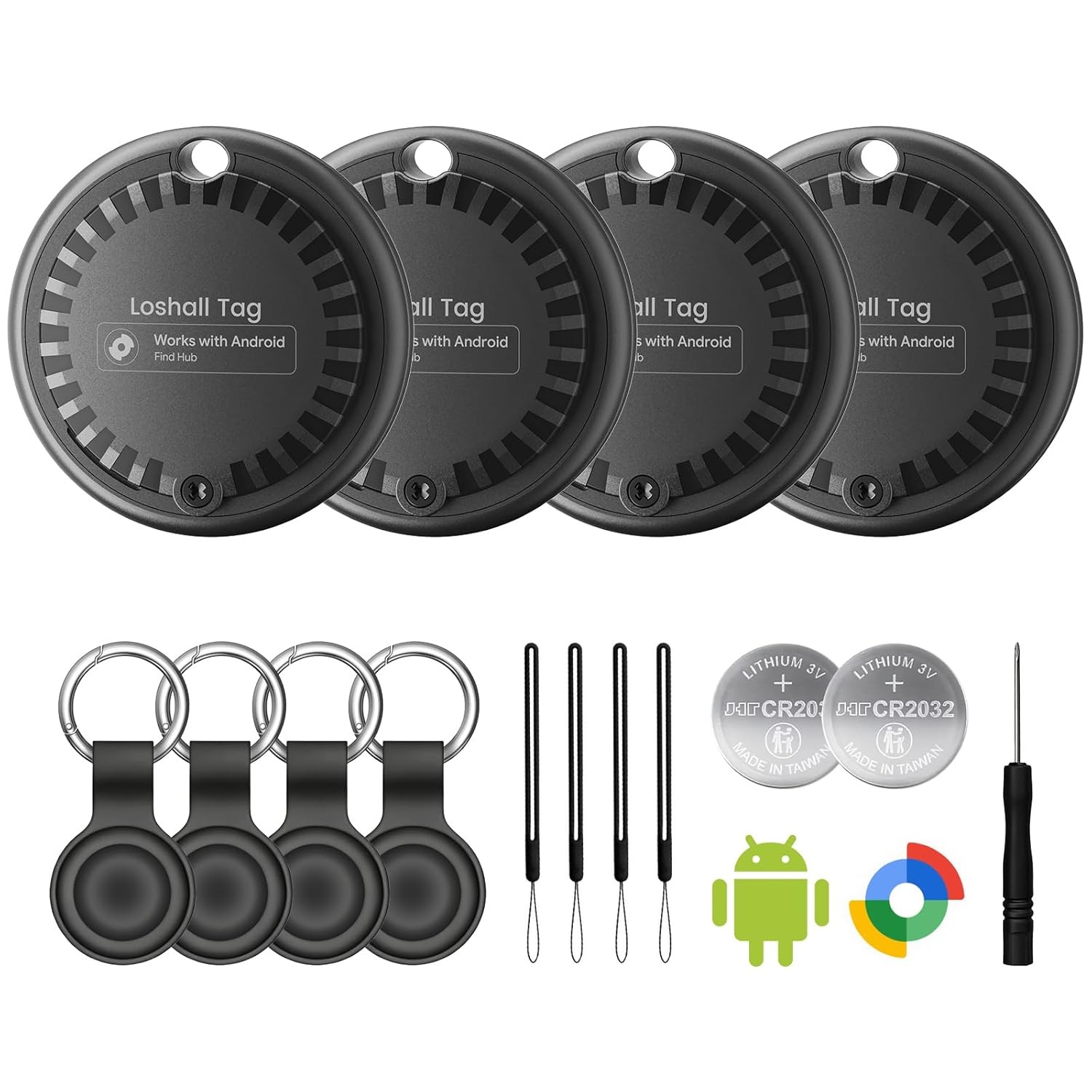 Android Air Tag 4 Pack Long Lasting Air Tracker Tag 2 Year Battery Life