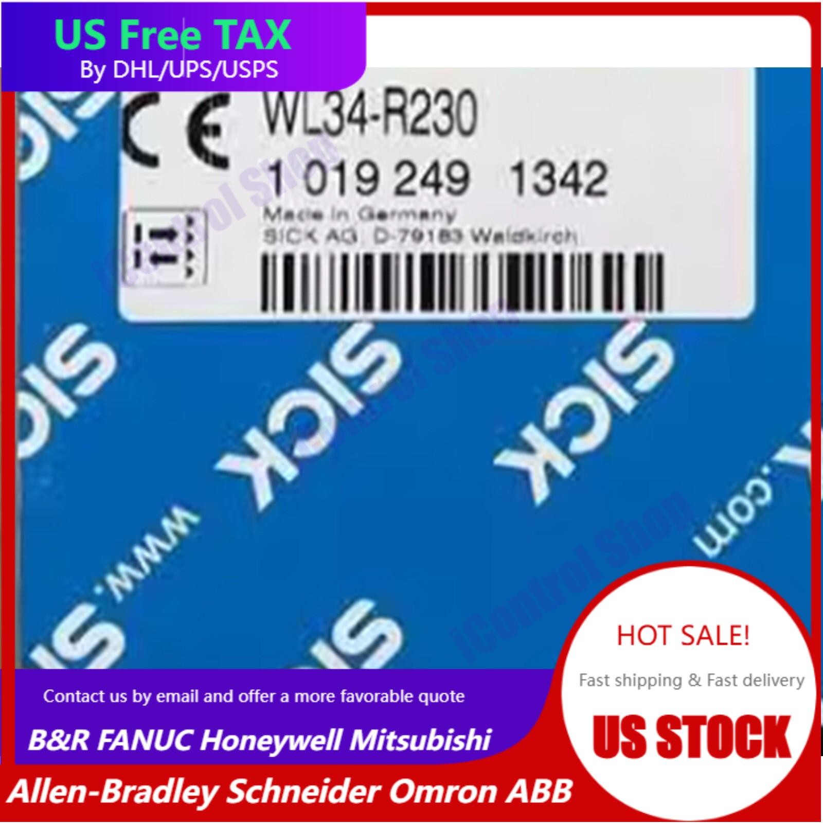 US FREE TAX  SICK WL34-R230 WL34R230 1019249 Photoelectric   Replace