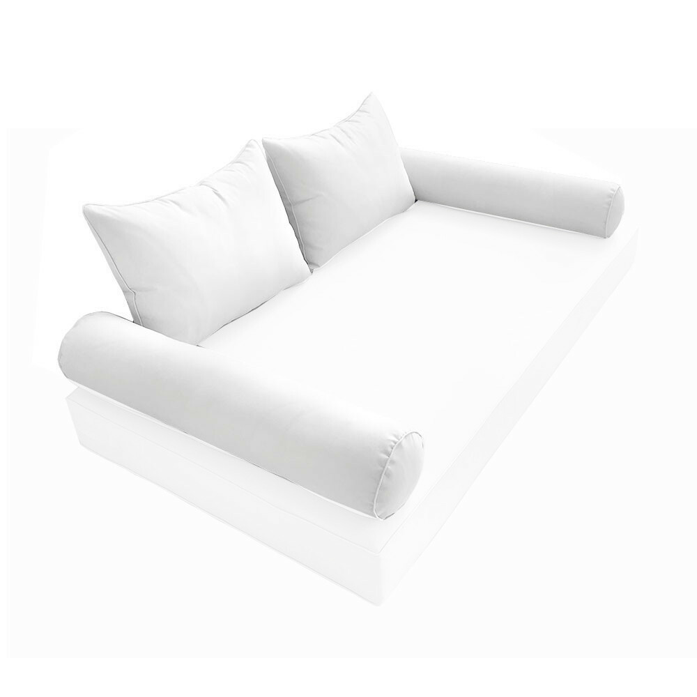 |SLIPCOVER ONLY| S4 Outdoor Bolster Backrest Pillow Cover Pipe Trim Queen AD106