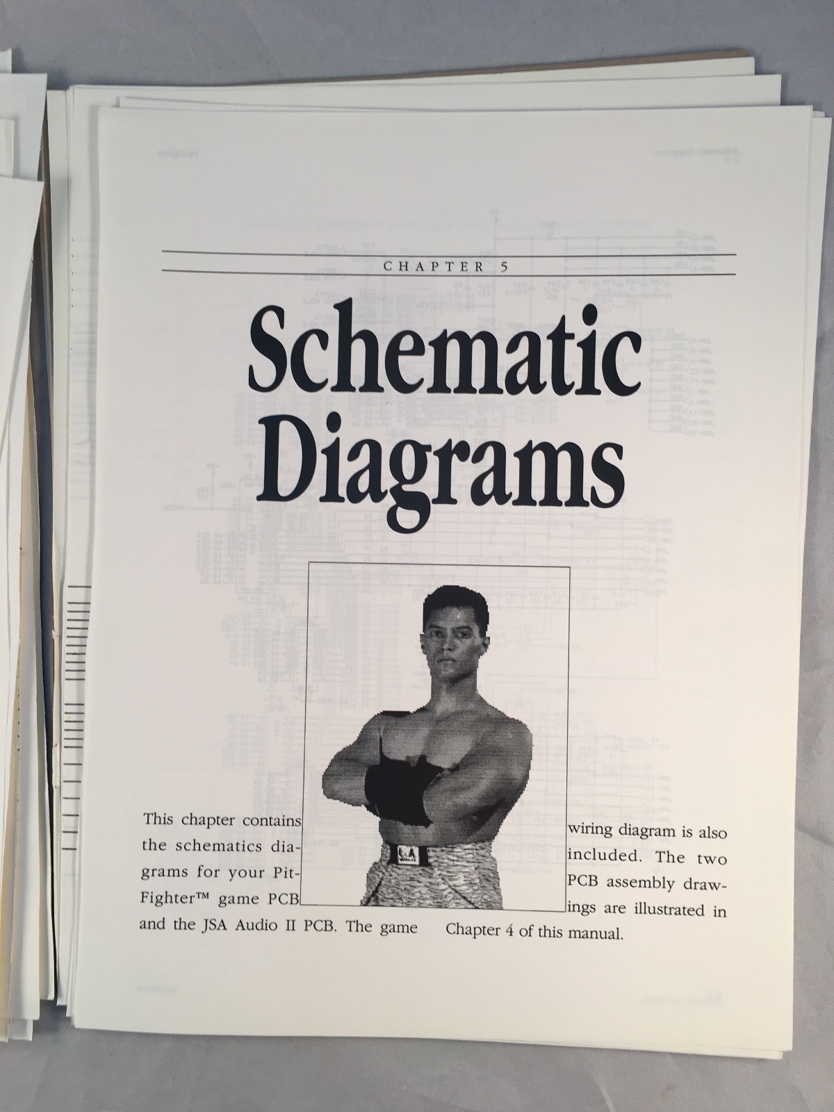 Pit-Fighter Atari Arcade - Owners manual w/ Schematics