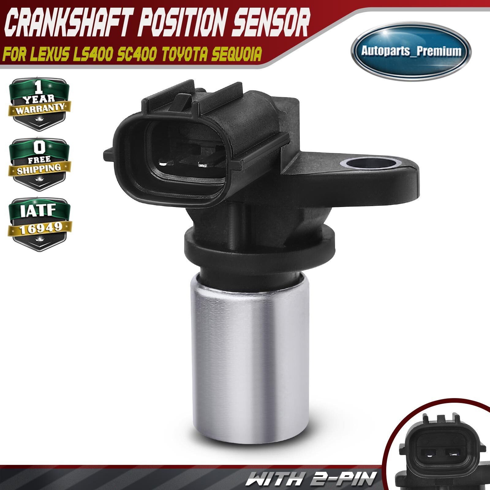 Crankshaft Position Sensor for Lexus LS400 SC400 1998-2000 Toyota Sequoia Tundra