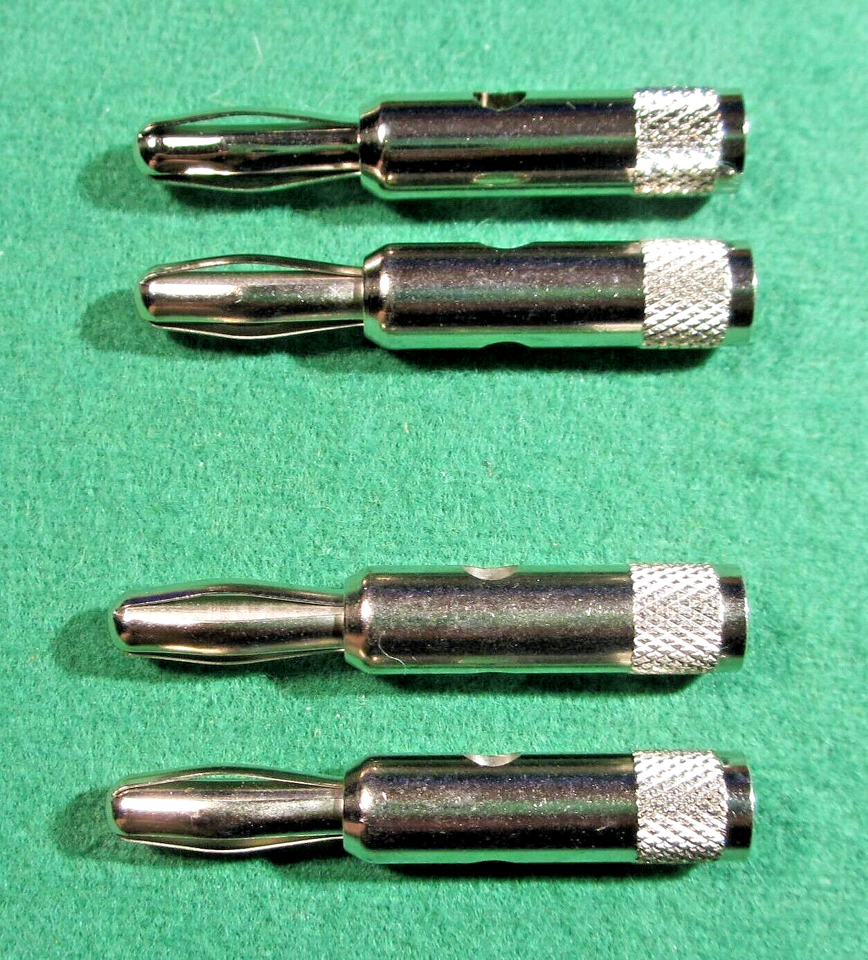 New! 2 Pair of Test Lead 4mm Banana Plug ends to Meter input Jack 'Extenders'