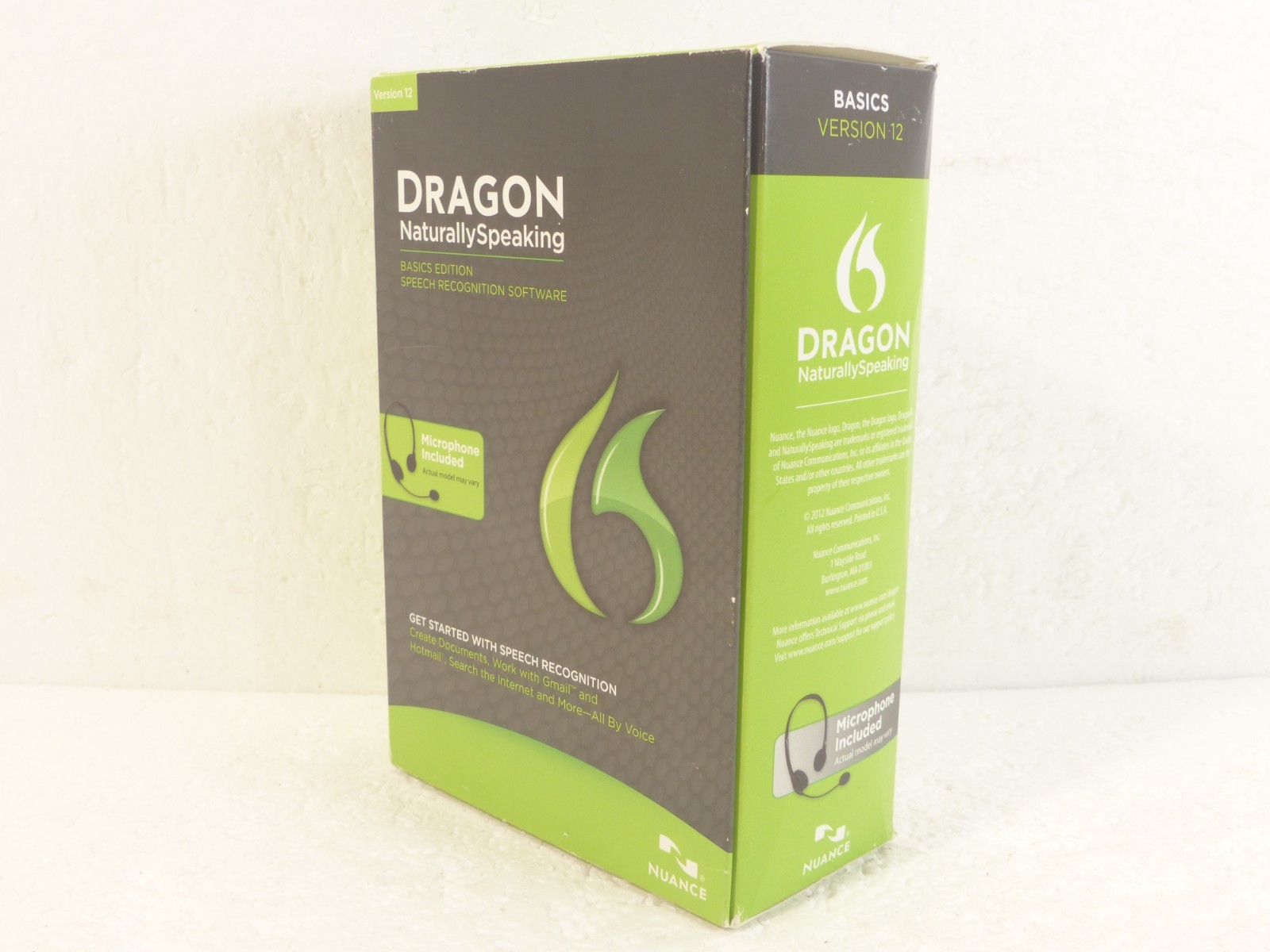 Nuance: Dragon Naturally Speaking - Basics Edition - Version 12 (DVD 1-Disc) NEW
