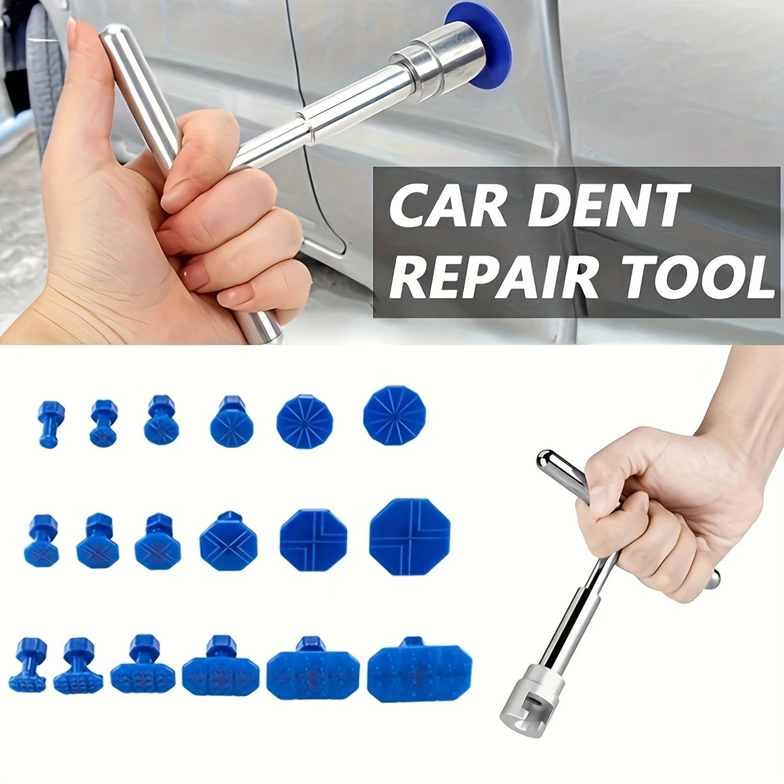 Car Dent Repair Tool Kit  Puller Set for Auto Body Dent Removal Hammer Paintless