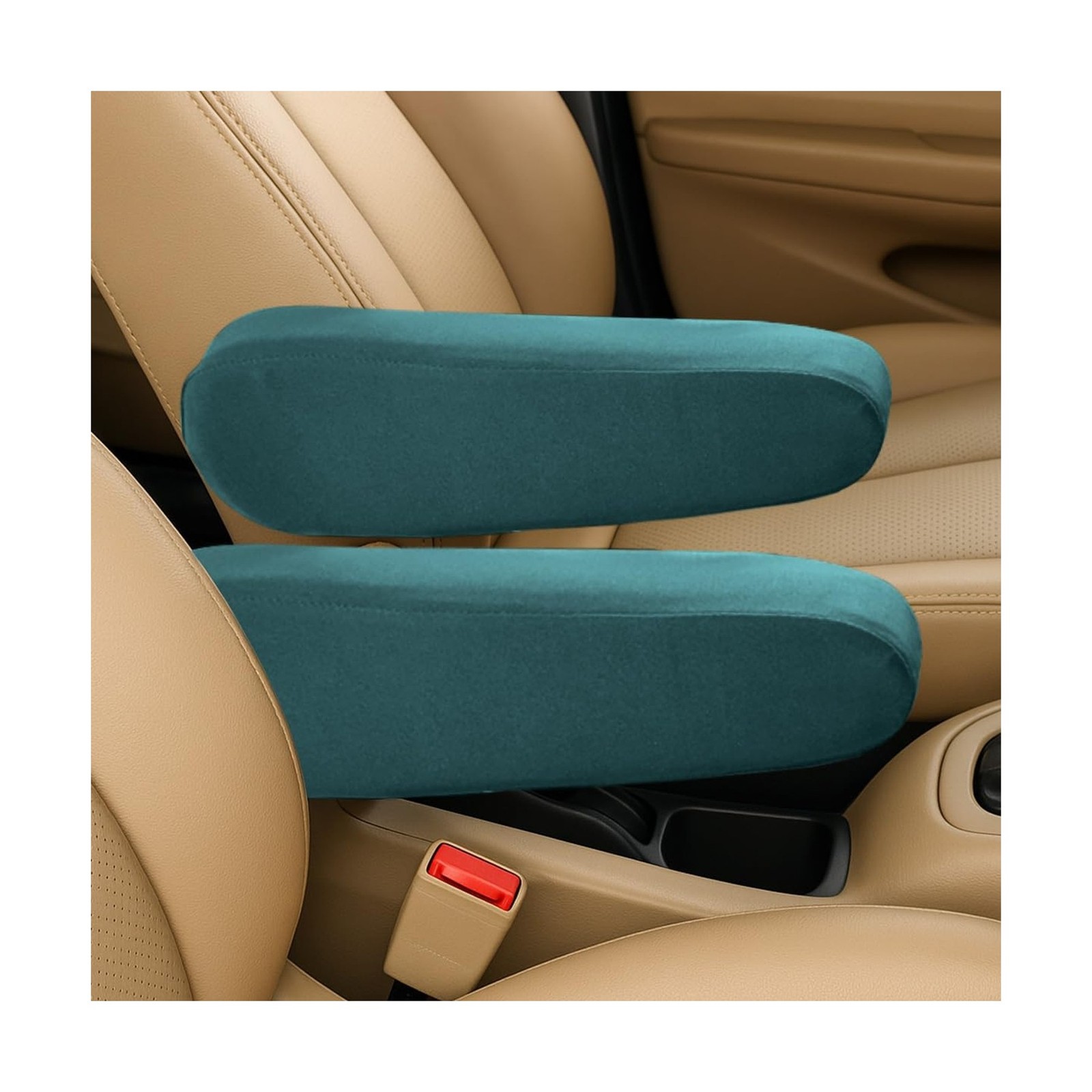 2PCS Car Front Seat Armrest Covers, Soft Elastic Fabric Car Armrest Protector...
