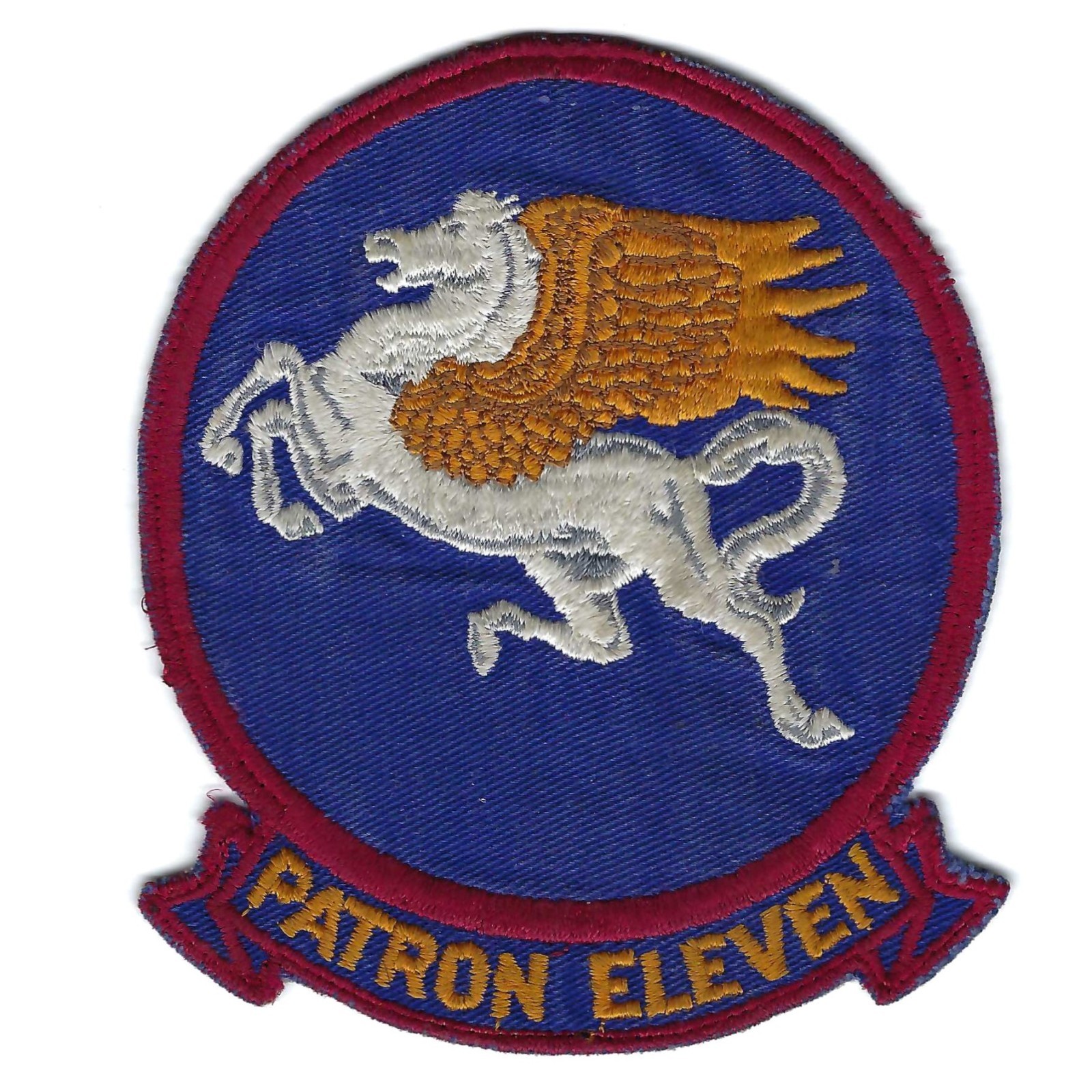 ORIGINAL 50's-60's  VP-11 'PROUD PEGASUS' (5 1/2 INCH SCHIFFLI MADE) patch