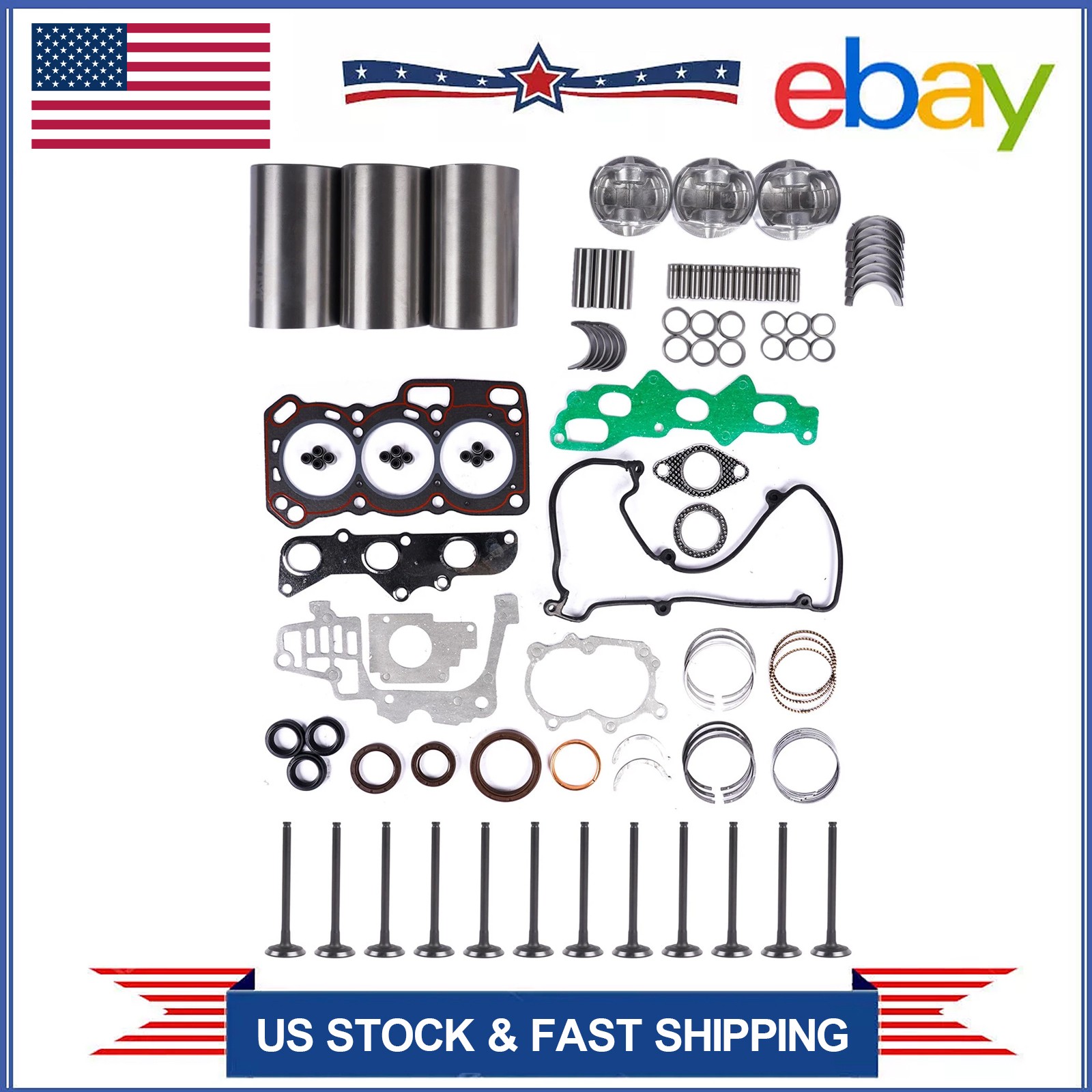 SQR372 812CC Cylinder Head Overhaul Gasket Rebuild Kit For John Deere 825i Chery