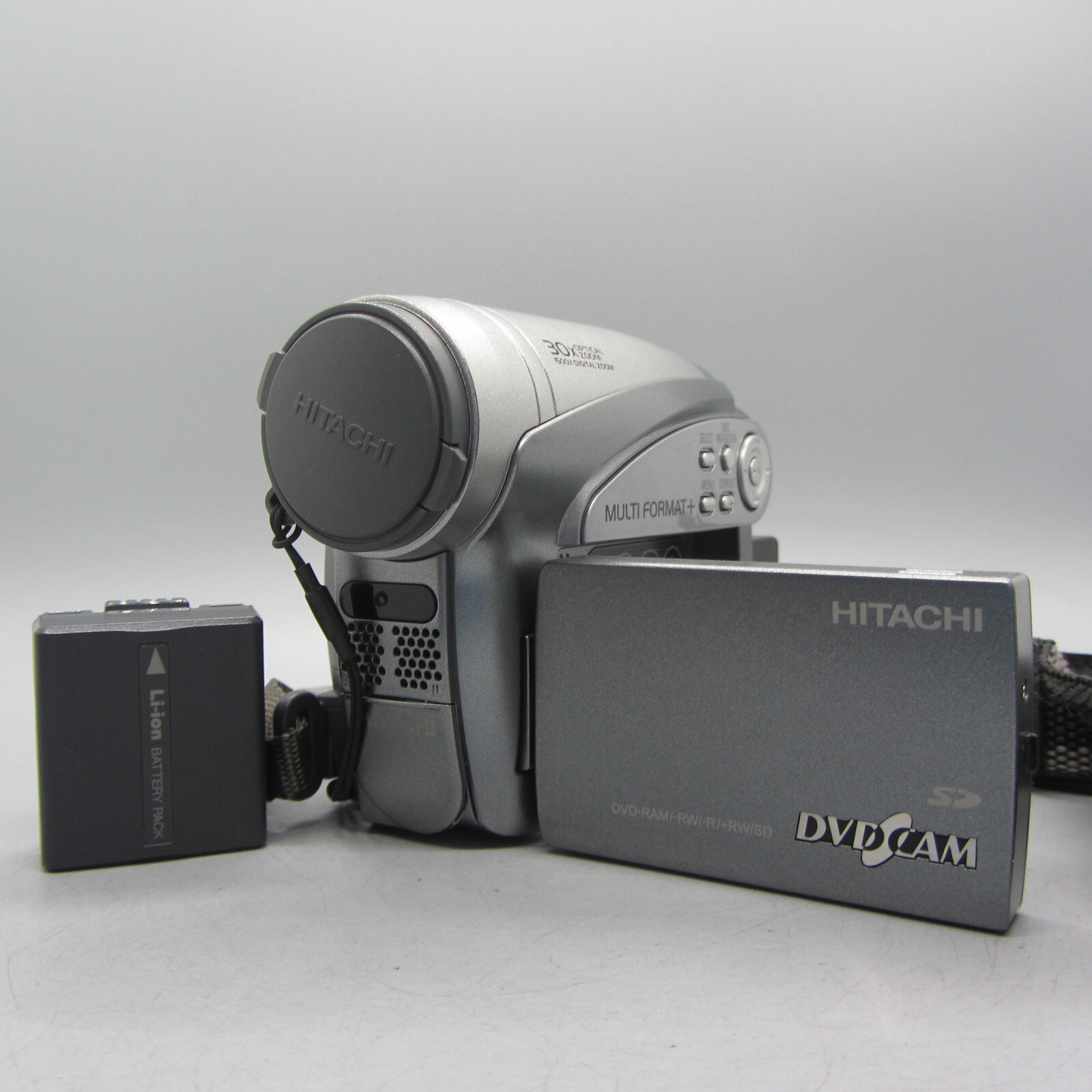 Hitachi DVDCAM DZ-MV5000E Handheld Mini DVD Camcorder Silver Tested