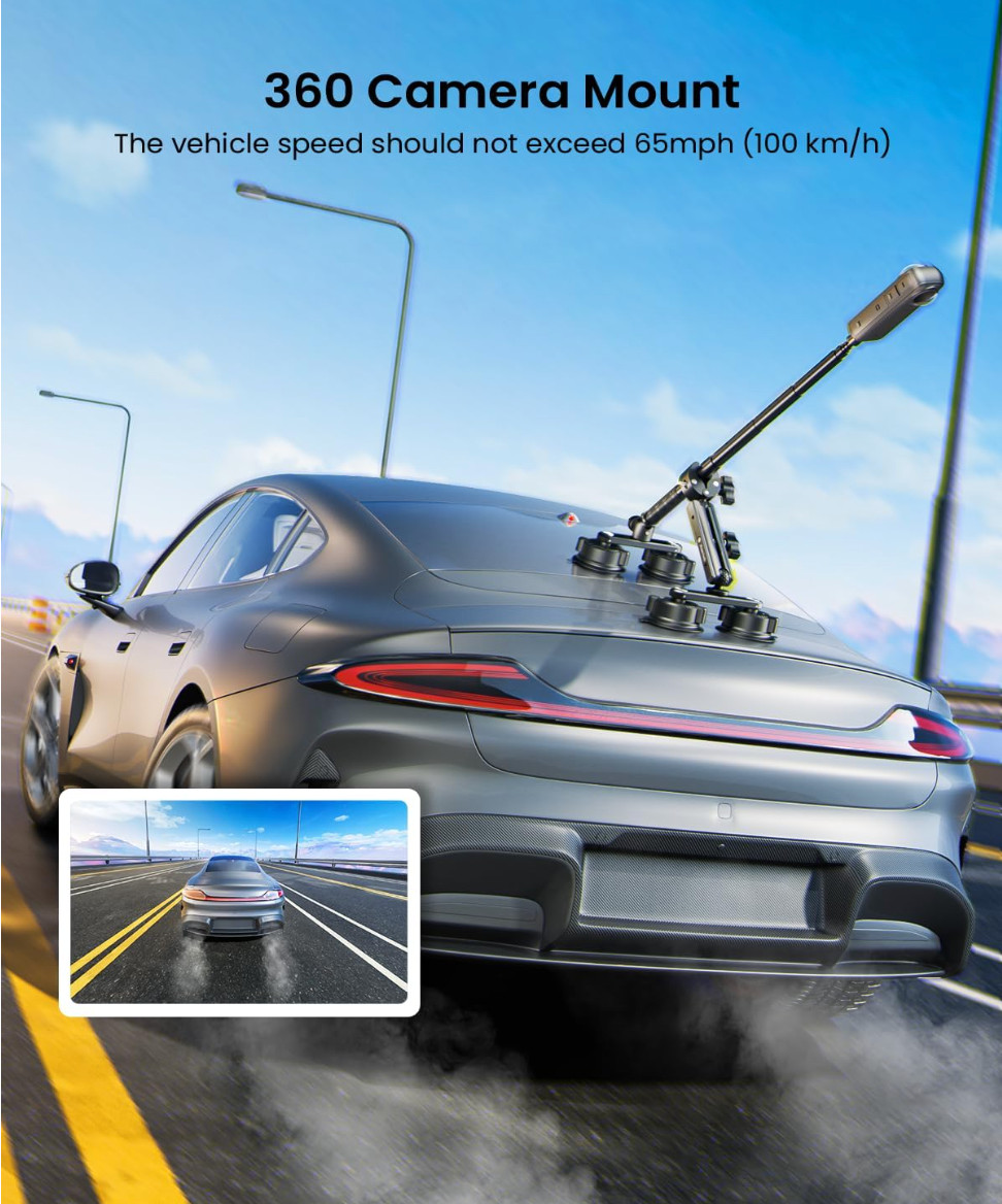 Maectech Four Suction Cup Car Mount Camera Rig Stabilizer New Open Box