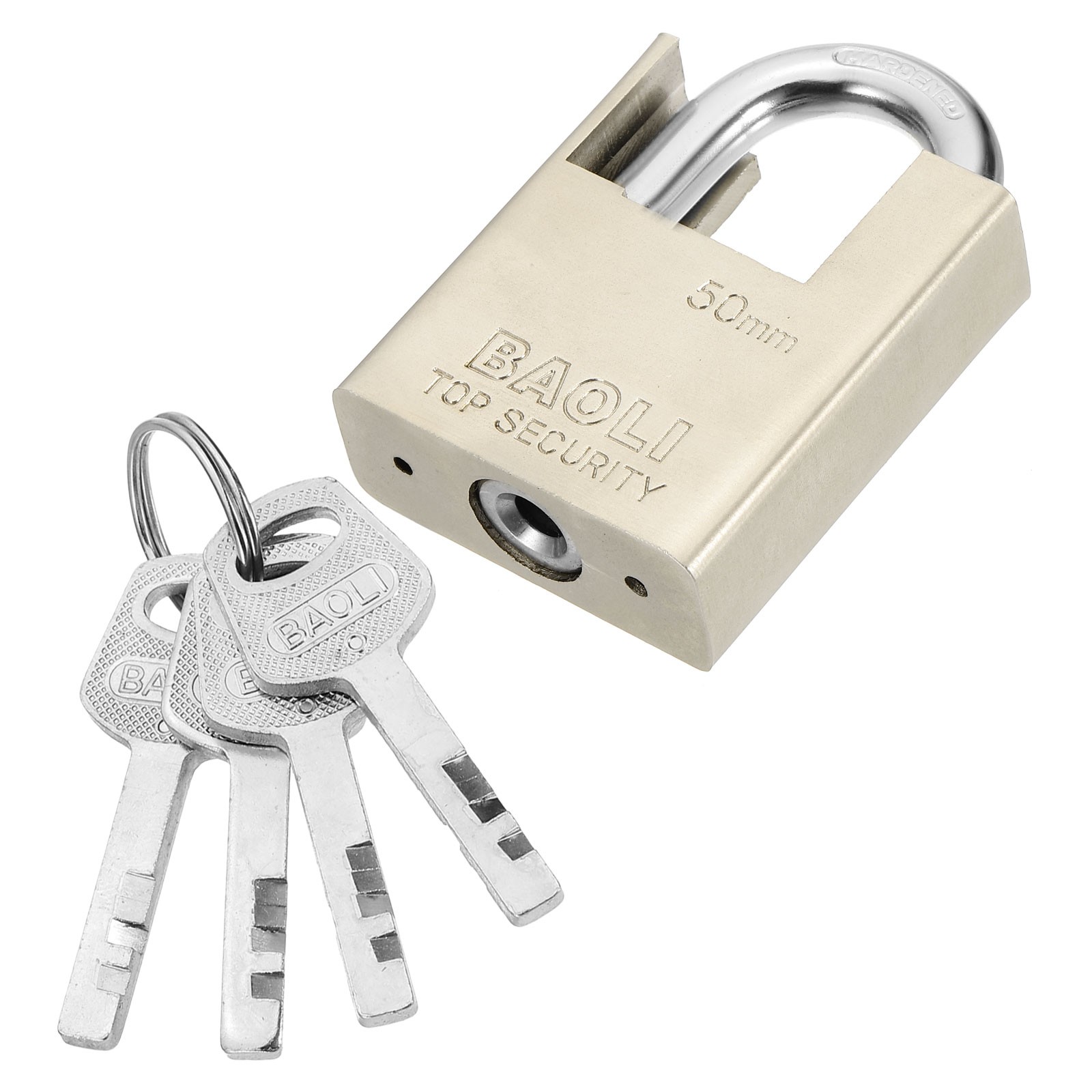 50 x 20 x 75mm Heavy Duty Lock Alloy Steel High Security Padlock with 4 Keys