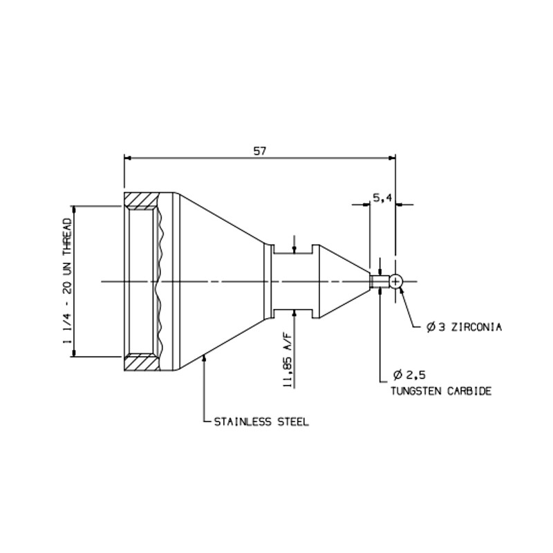 Replacement Probes and Styli for Faro Arms A-5003-7673 3mm Zircon Ball Probe
