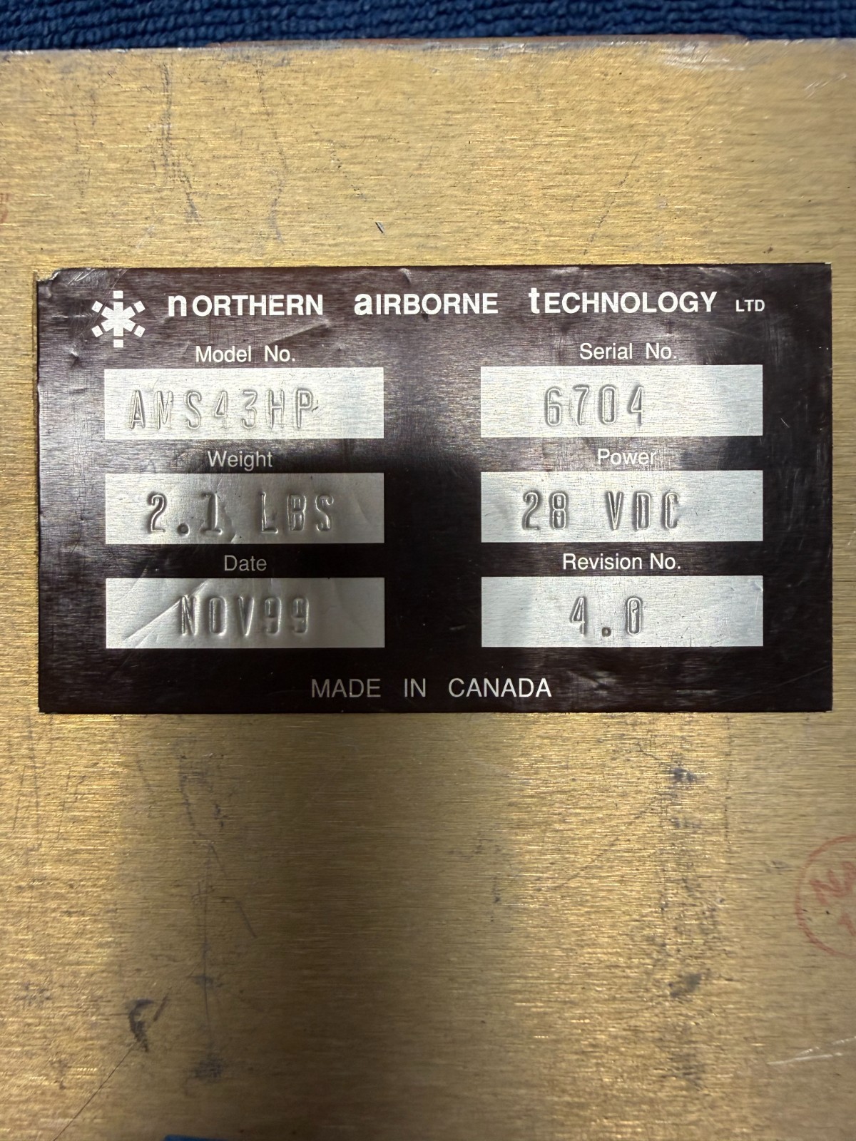 NAT AMS43HP NAV W/ yellow tag
