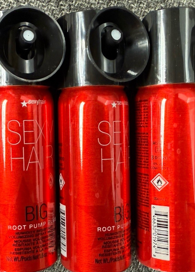 3 Cans Big Sexy Hair Root Pump Plus 1.6oz Each