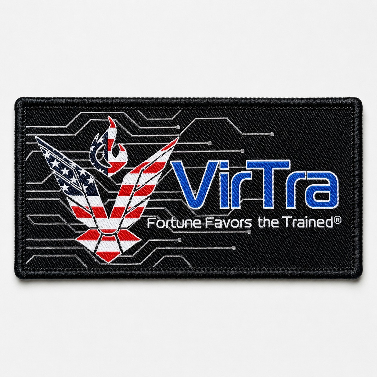 VirTra Fortune Favors The Trained Hook & Loop Patch New Military