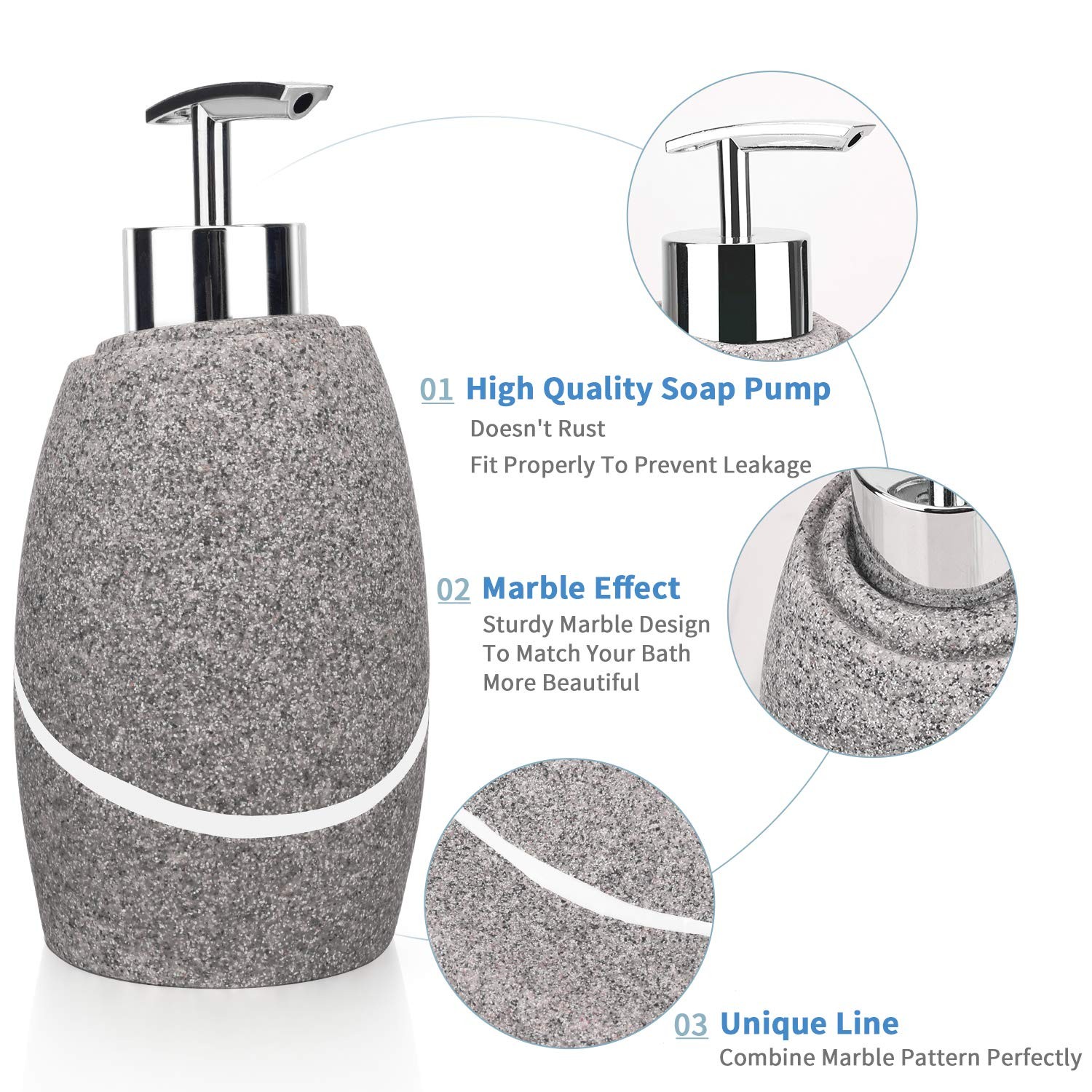Bathroom Accessory Set,4 Pieces Bathroom Decor Complete Set Vanity Countertop...