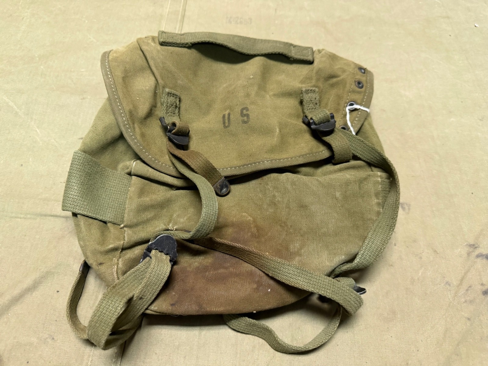 ORIGINAL VIETNAM WAR US ARMY INFANTRY M1956 COMBAT FIELD BUTT PACK-1963