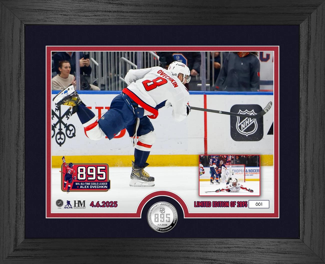 Alex Ovechkin NHL Goals Record Silver Coin Photo Mint Washington Capitals Gretzk