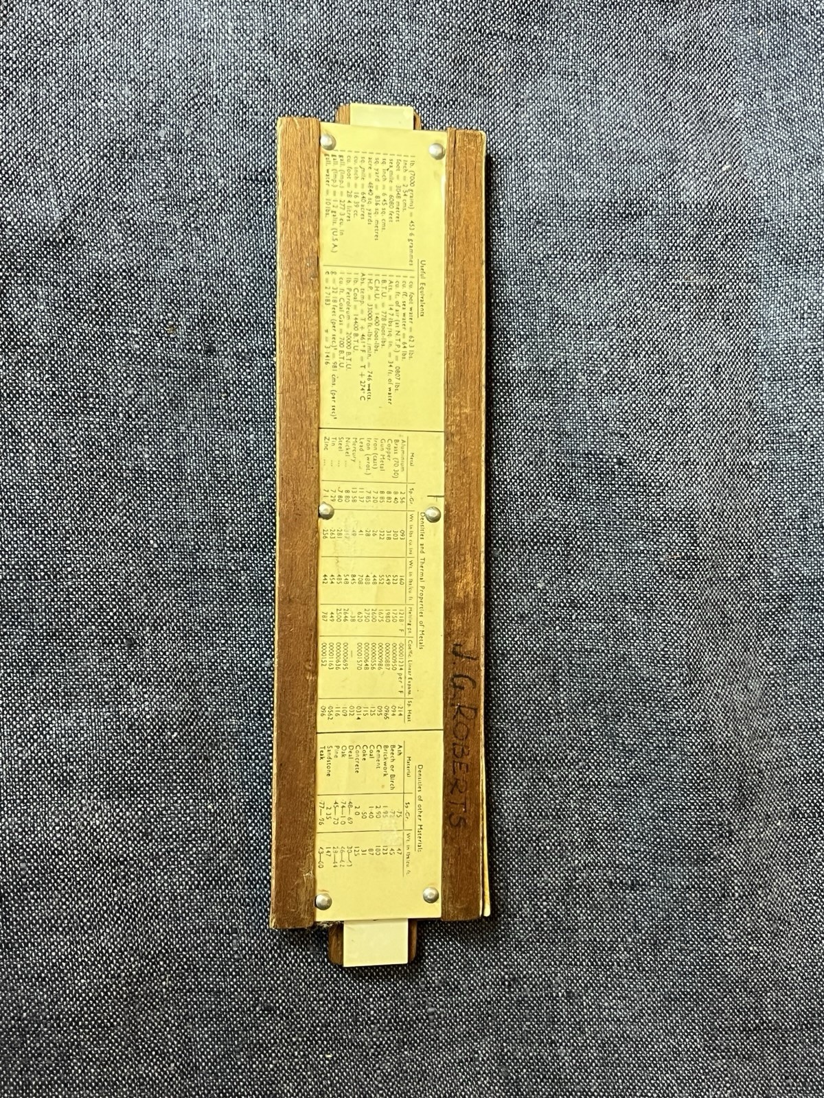 Vintage Unique Universal 1 Slide Rule Ruler Measure