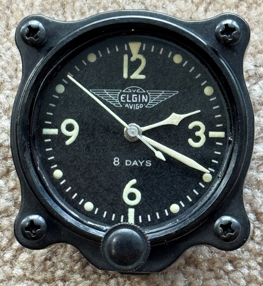 Elgin AVIGO Grade 562 8 Jewel A-7 Aircraft Clock