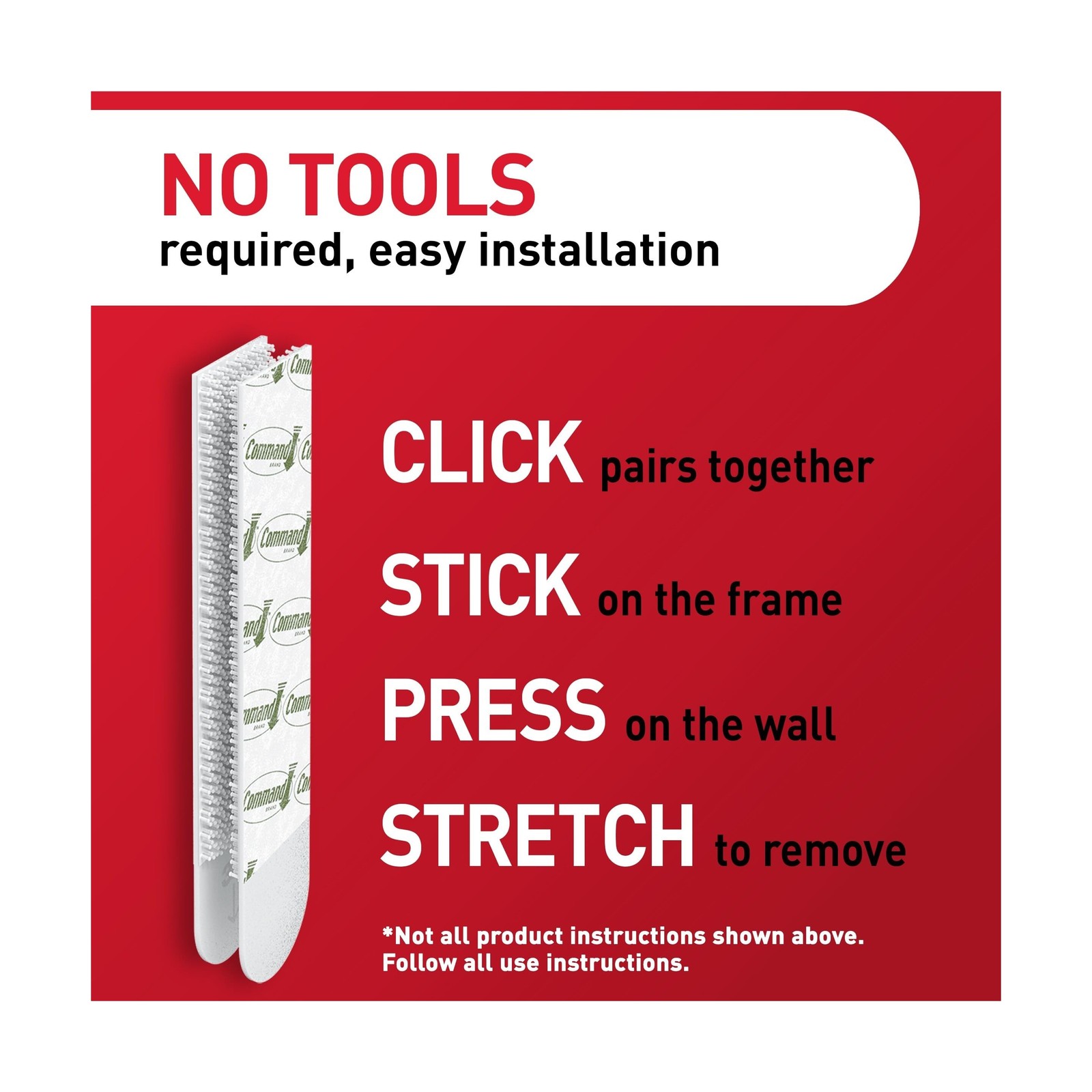 Command 4 lb Small Picture Hanging Strips 18 Pairs (36 Command Strips), Damag...