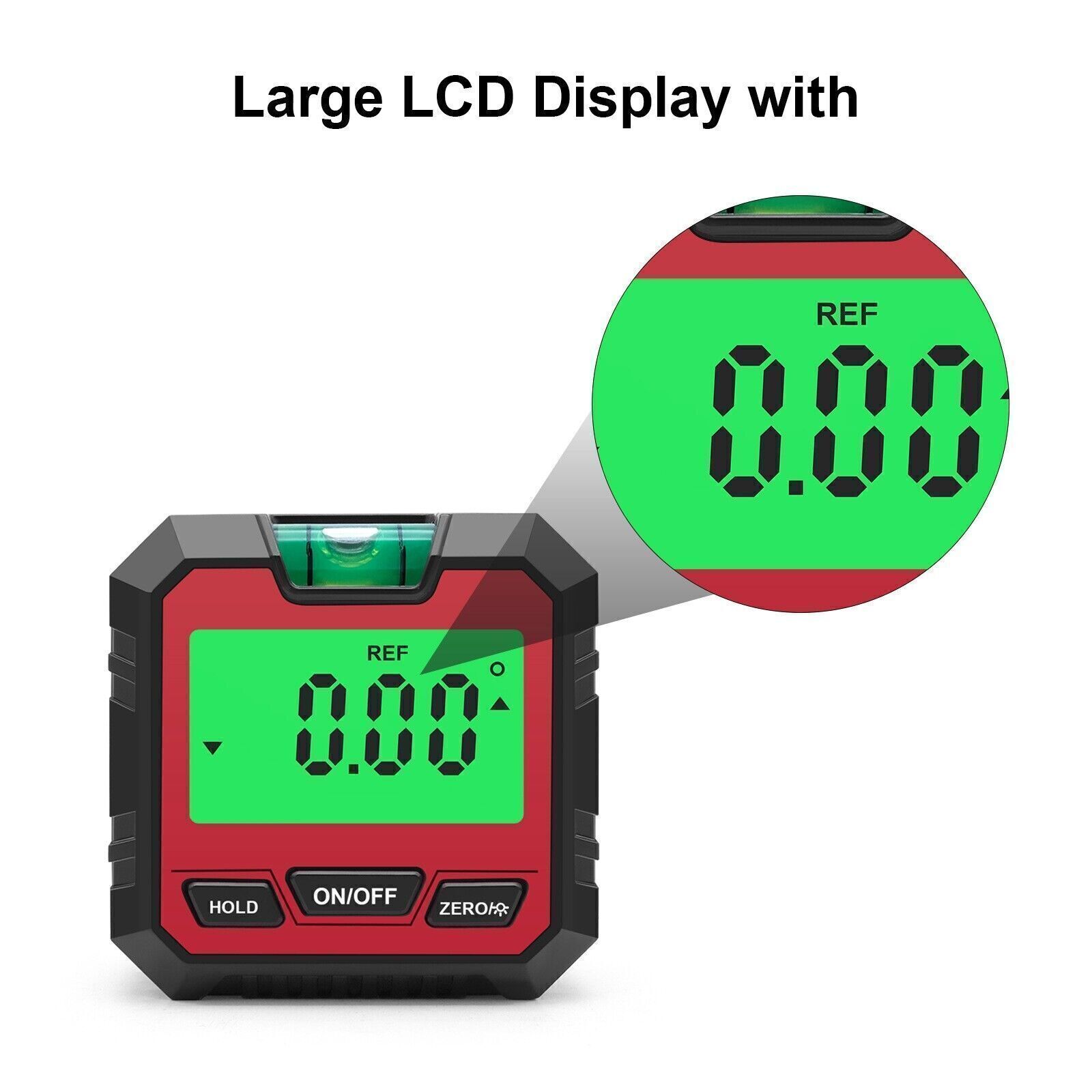 360° LCD Magnetic Digital Inclinometer Protractor Level Box Gauge Angle Finder