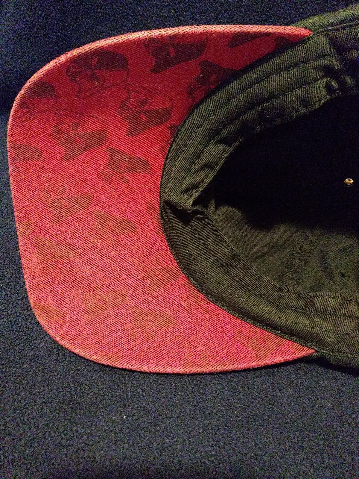 Unique Star Wars Darth Vader Hat Cap Distressed Black Red Stitching Brim Red