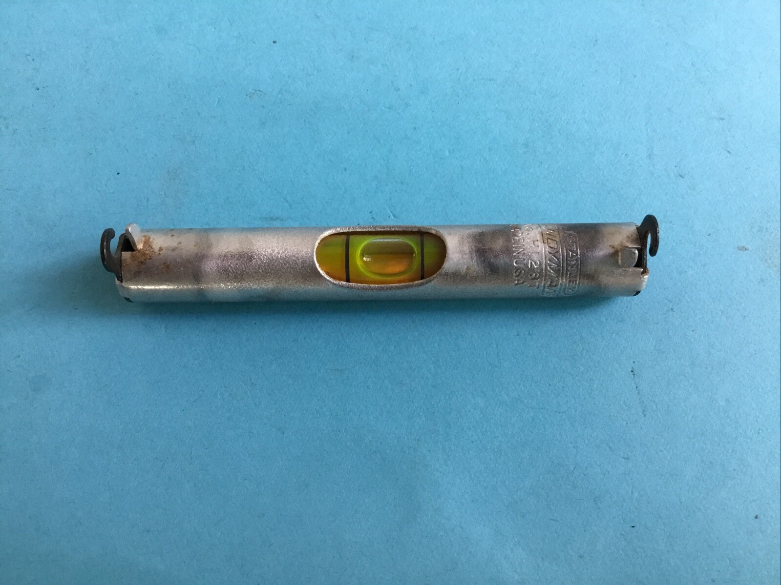 Vintage Stanley Handyman Aluminum 3" Clip-On Line Level  H-1287 Made in USA